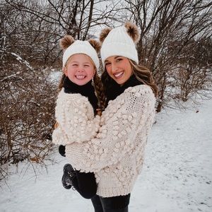 Mommy daughter matching chunky cardigans
